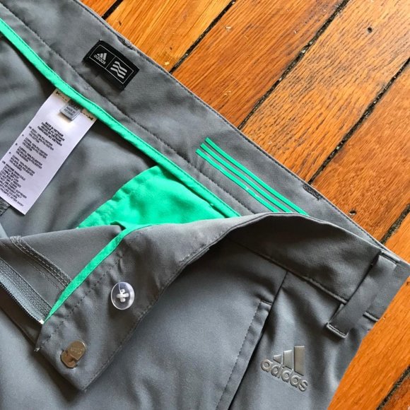 Adidas Golf Puremotion 2016 Men Light Grey White Three Stripe Athletic Pants - Picture 2 of 4